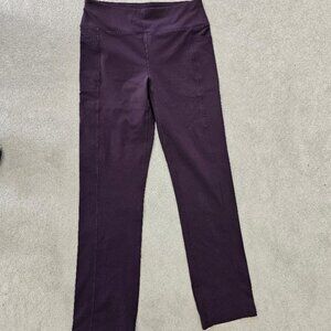 Skechers GO WALK yoga Pants size Large - Purple (aubergine) OG straight leg